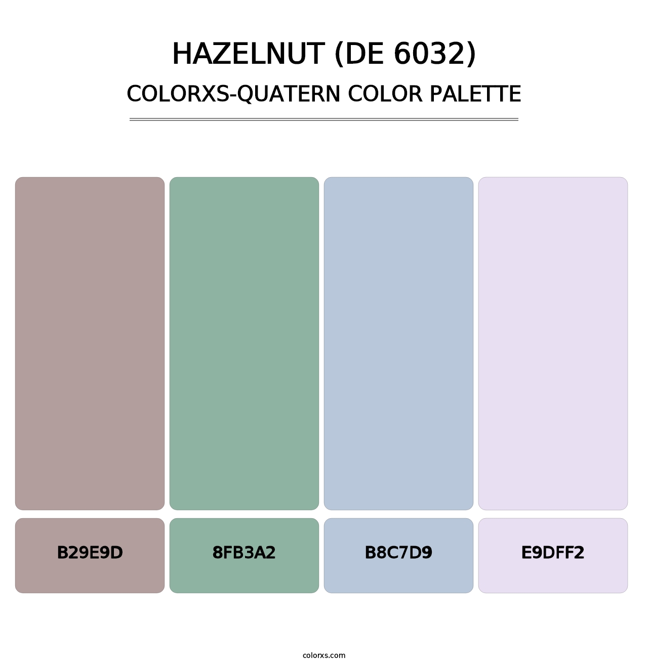 Hazelnut (DE 6032) - Colorxs Quatern Palette