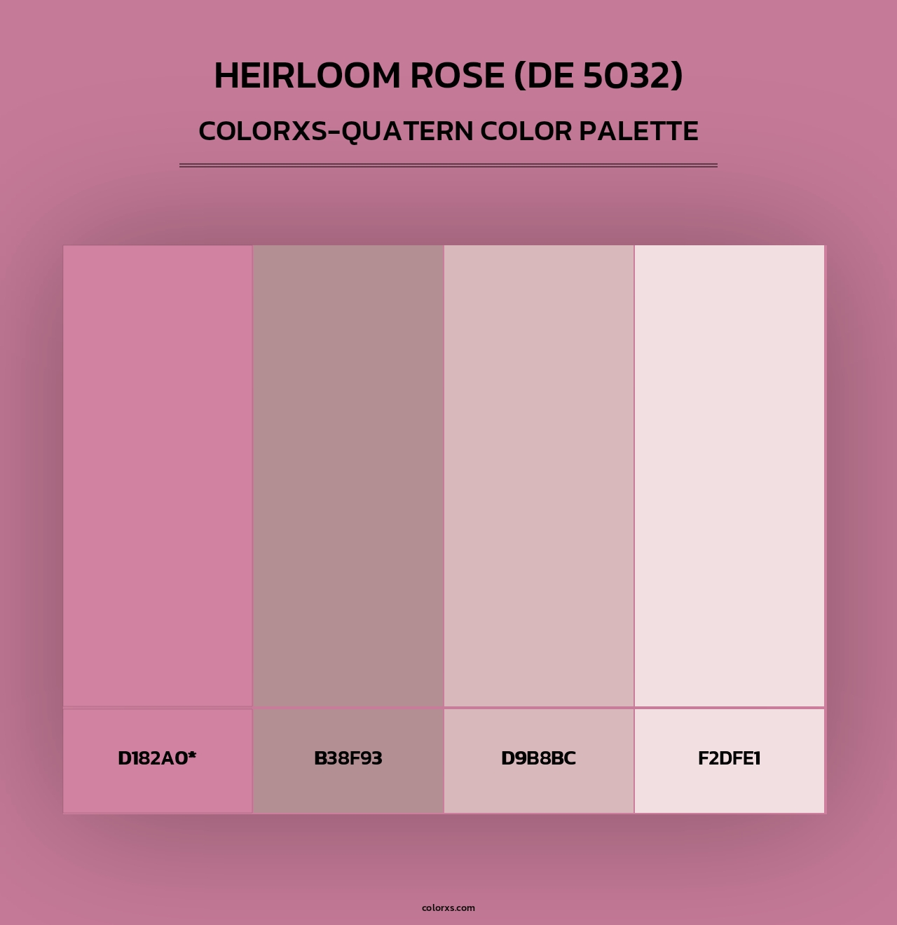 Heirloom Rose (DE 5032) - Colorxs Quad Palette