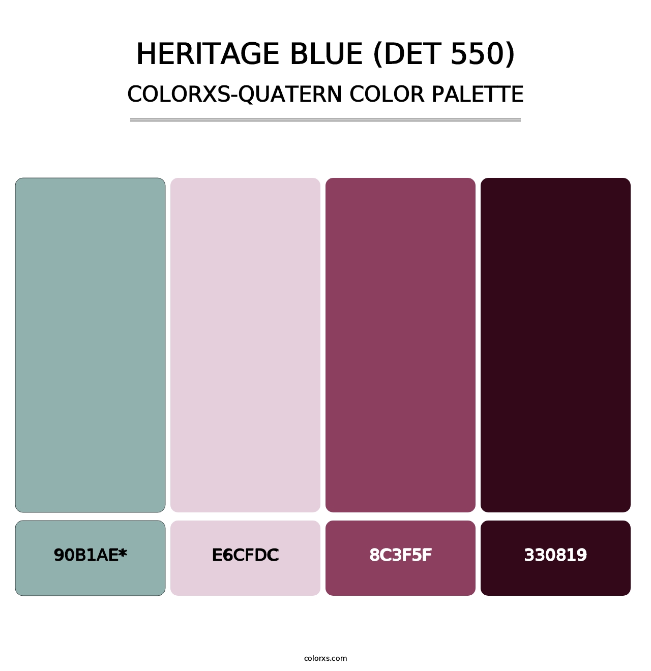 Heritage Blue (DET 550) - Colorxs Quatern Palette