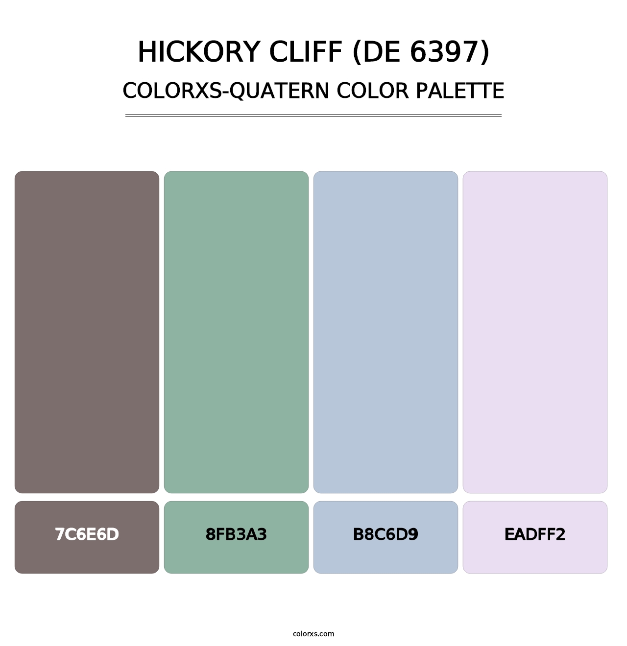 Hickory Cliff (DE 6397) - Colorxs Quatern Palette