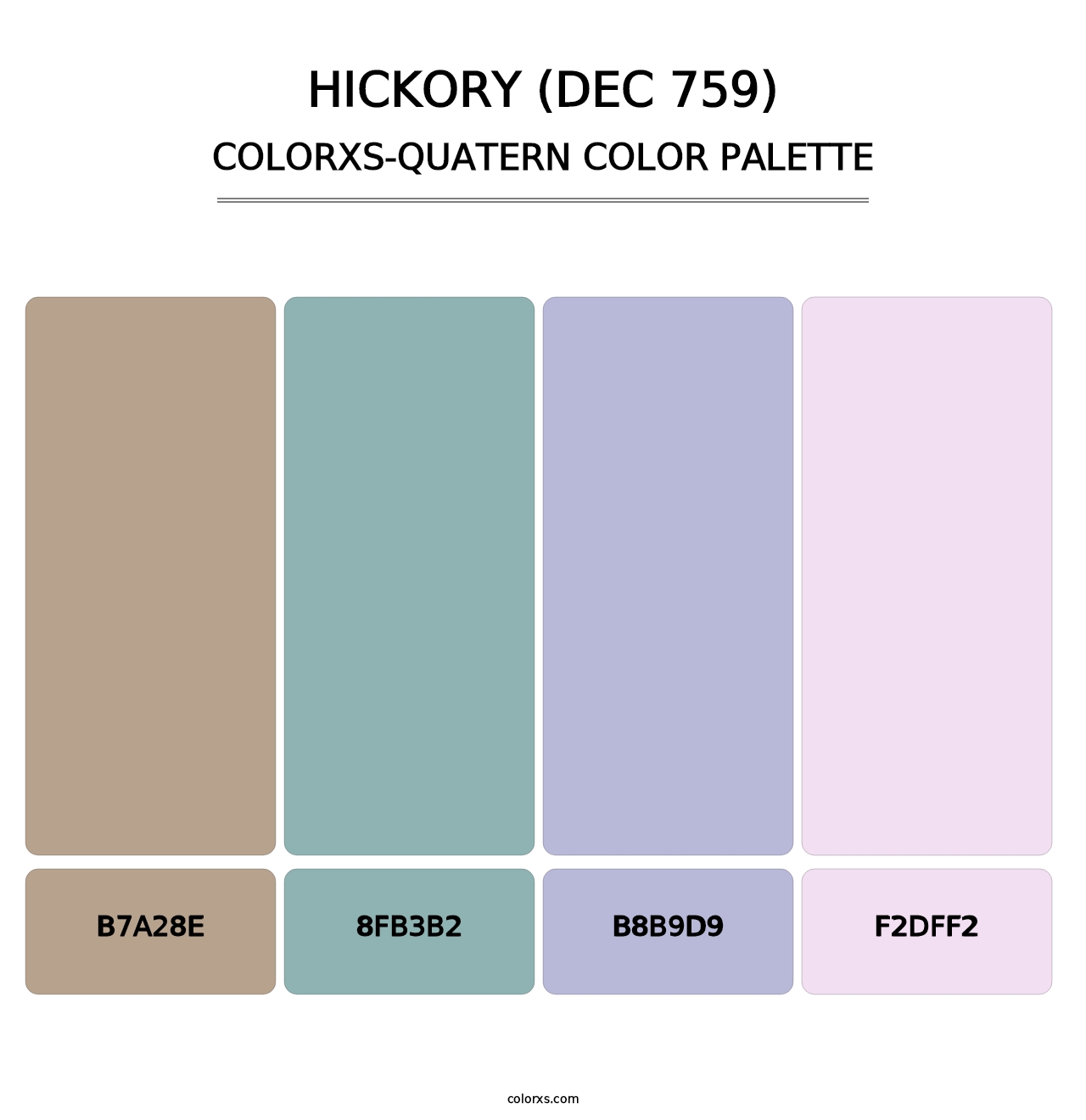 Hickory (DEC 759) - Colorxs Quatern Palette