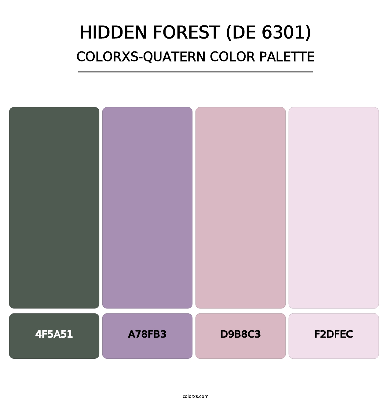 Hidden Forest (DE 6301) - Colorxs Quatern Palette