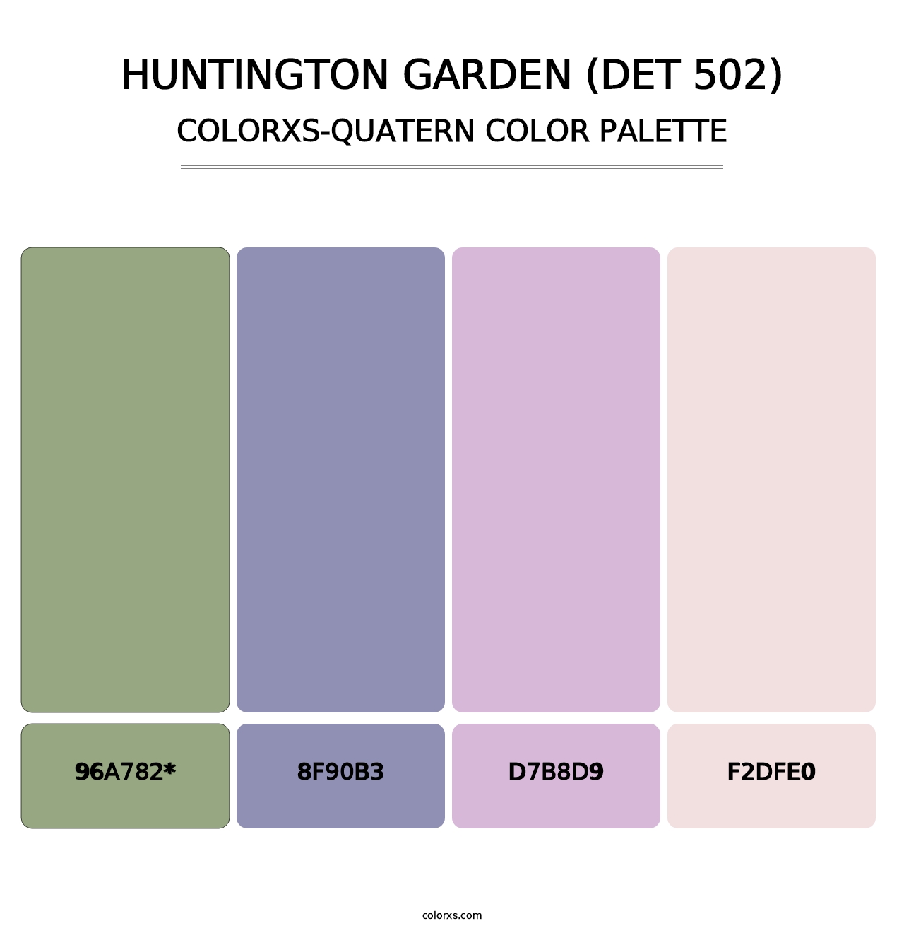 Huntington Garden (DET 502) - Colorxs Quatern Palette