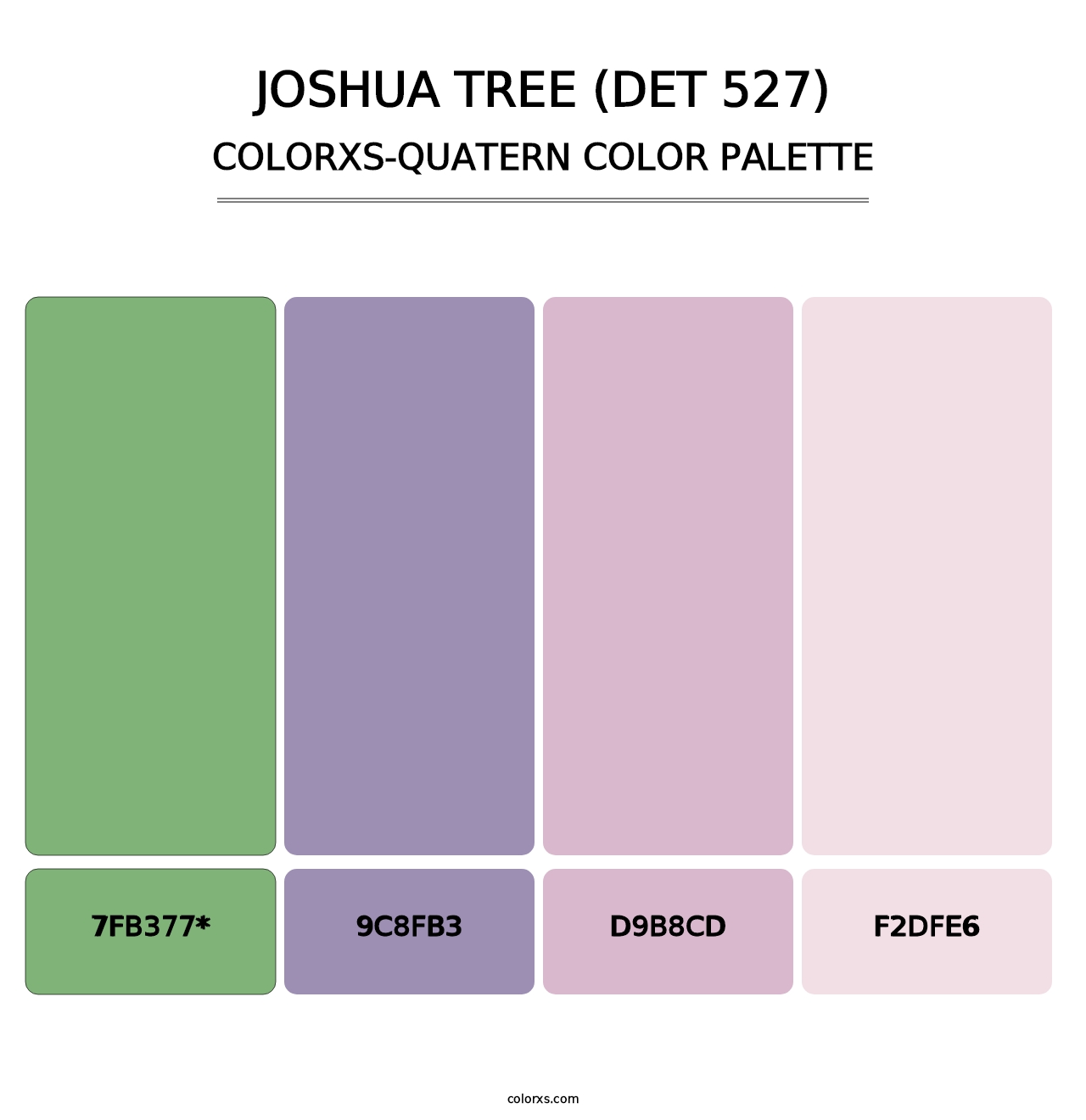 Joshua Tree (DET 527) - Colorxs Quatern Palette