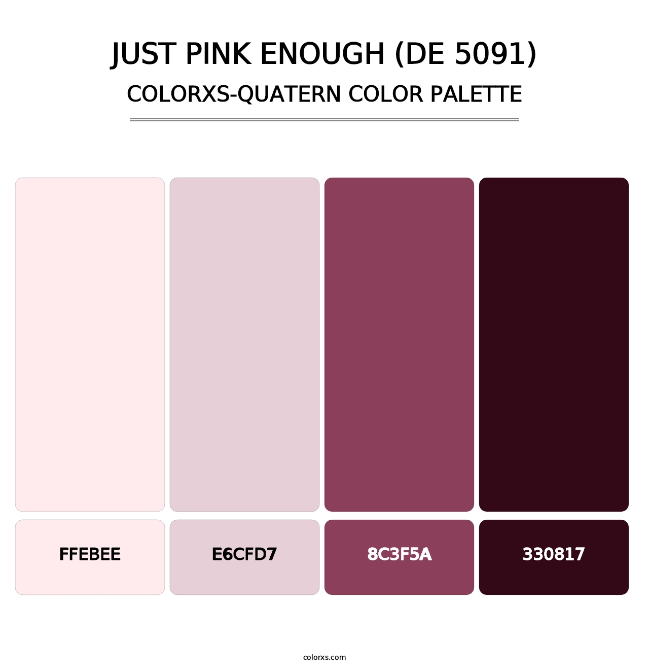 Just Pink Enough (DE 5091) - Colorxs Quatern Palette