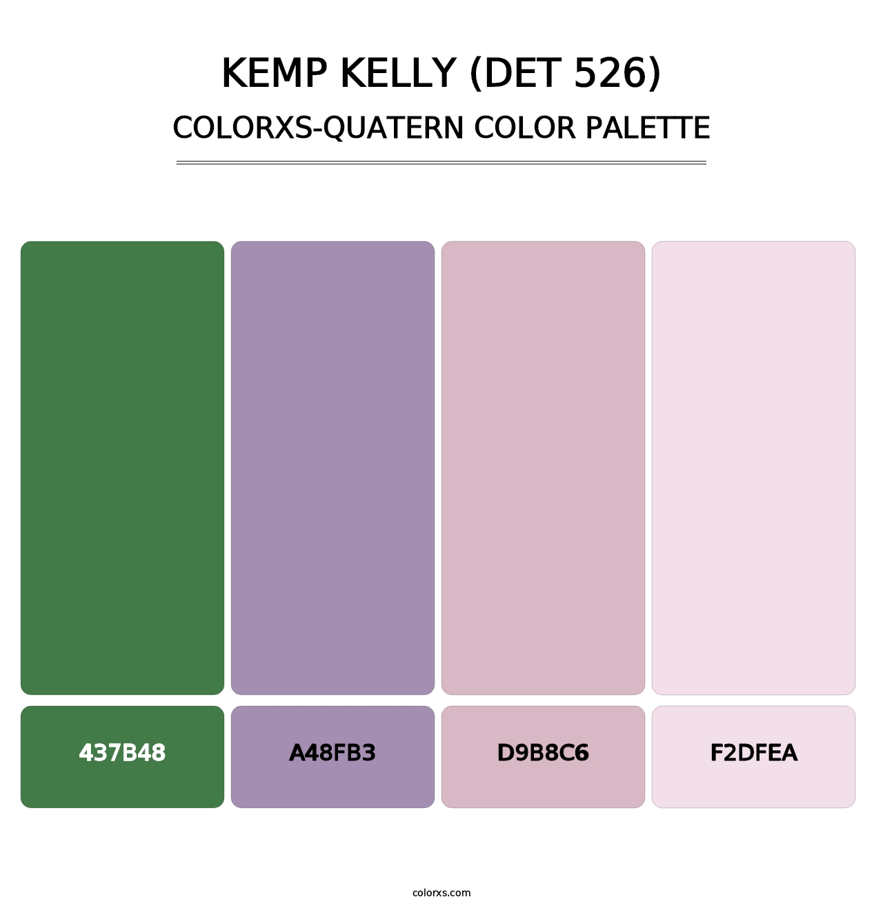 Kemp Kelly (DET 526) - Colorxs Quatern Palette