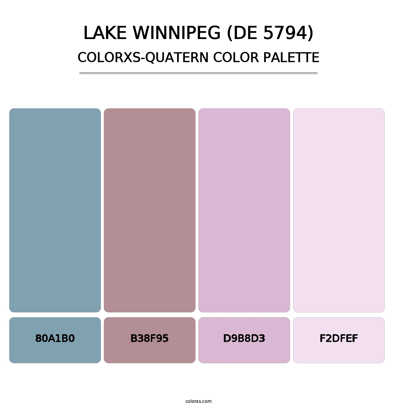 Lake Winnipeg (DE 5794) - Colorxs Quatern Palette