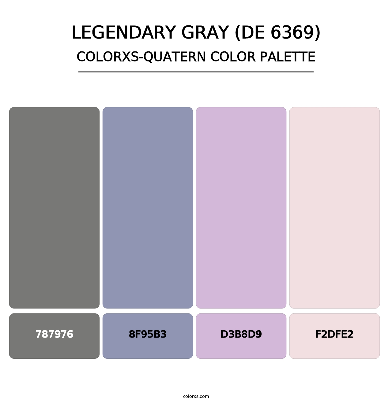 Legendary Gray (DE 6369) - Colorxs Quatern Palette