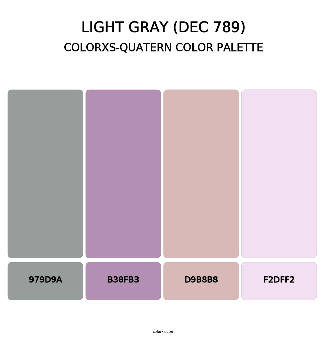 Light Gray (DEC 789) - Colorxs Quatern Palette