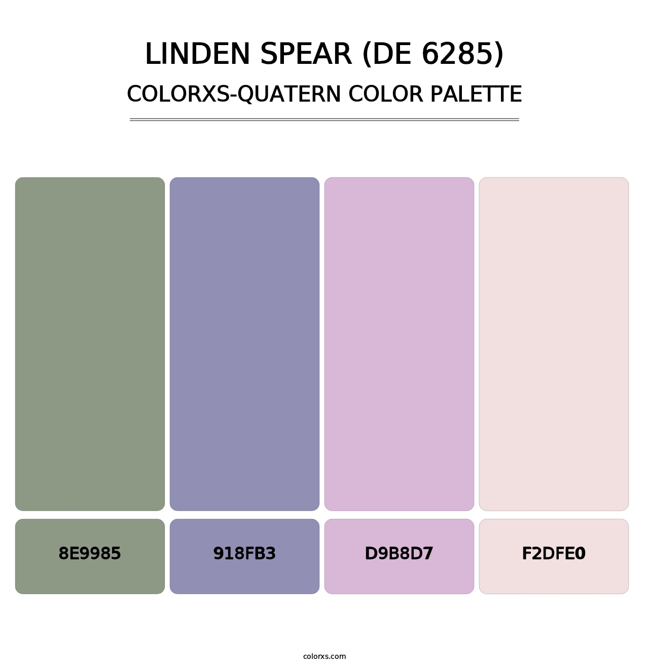 Linden Spear (DE 6285) - Colorxs Quatern Palette