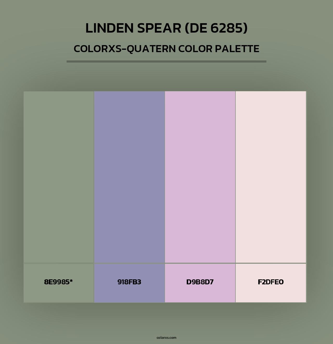 Linden Spear (DE 6285) - Colorxs Quad Palette