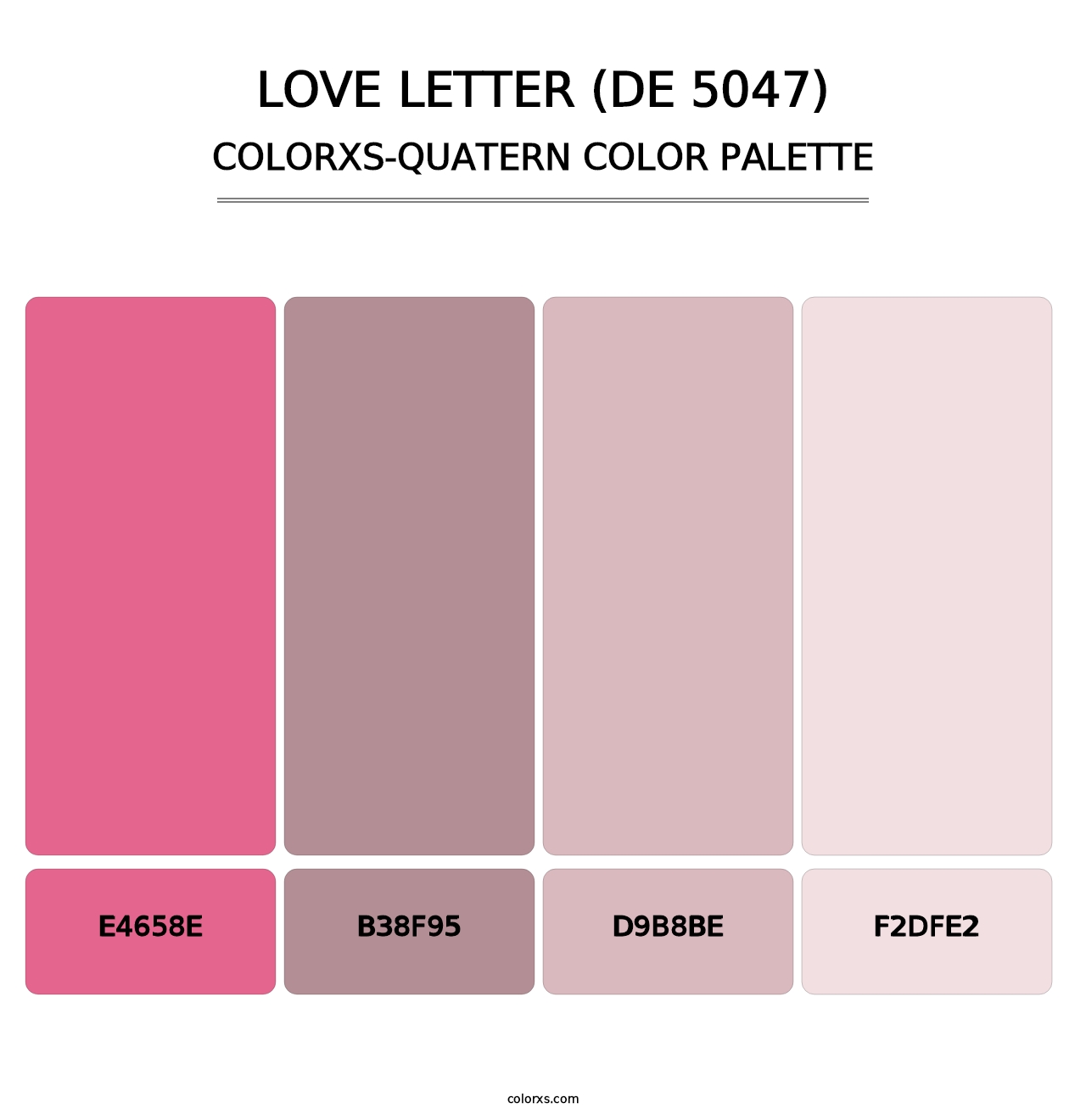 Love Letter (DE 5047) - Colorxs Quatern Palette