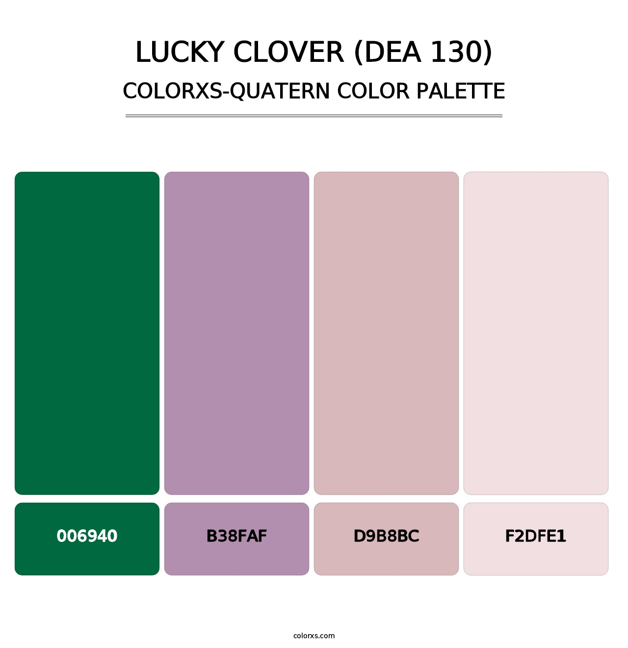 Lucky Clover (DEA 130) - Colorxs Quatern Palette