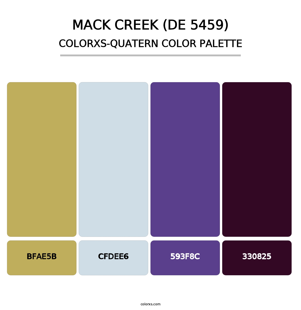 Mack Creek (DE 5459) - Colorxs Quatern Palette