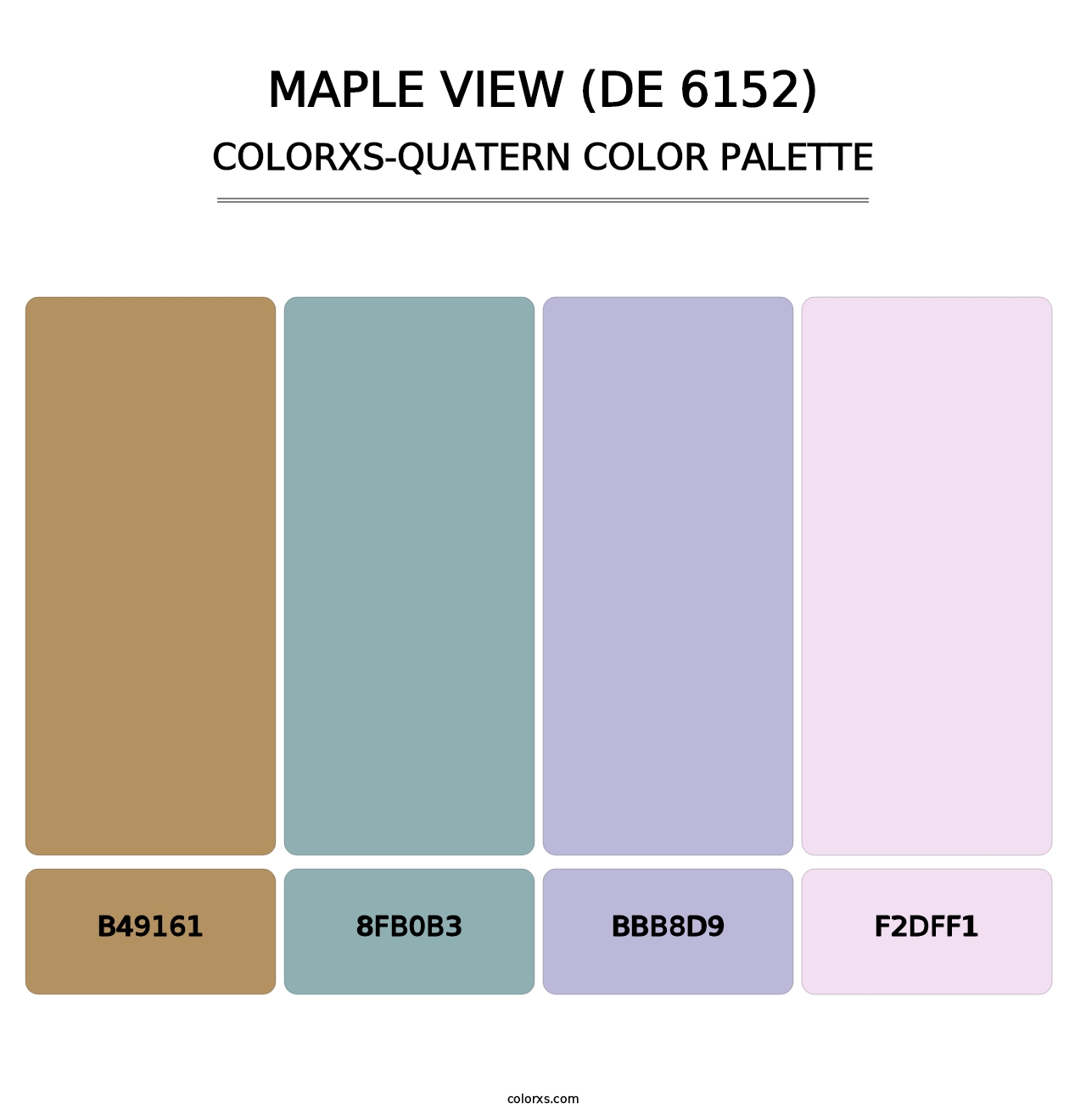 Maple View (DE 6152) - Colorxs Quatern Palette