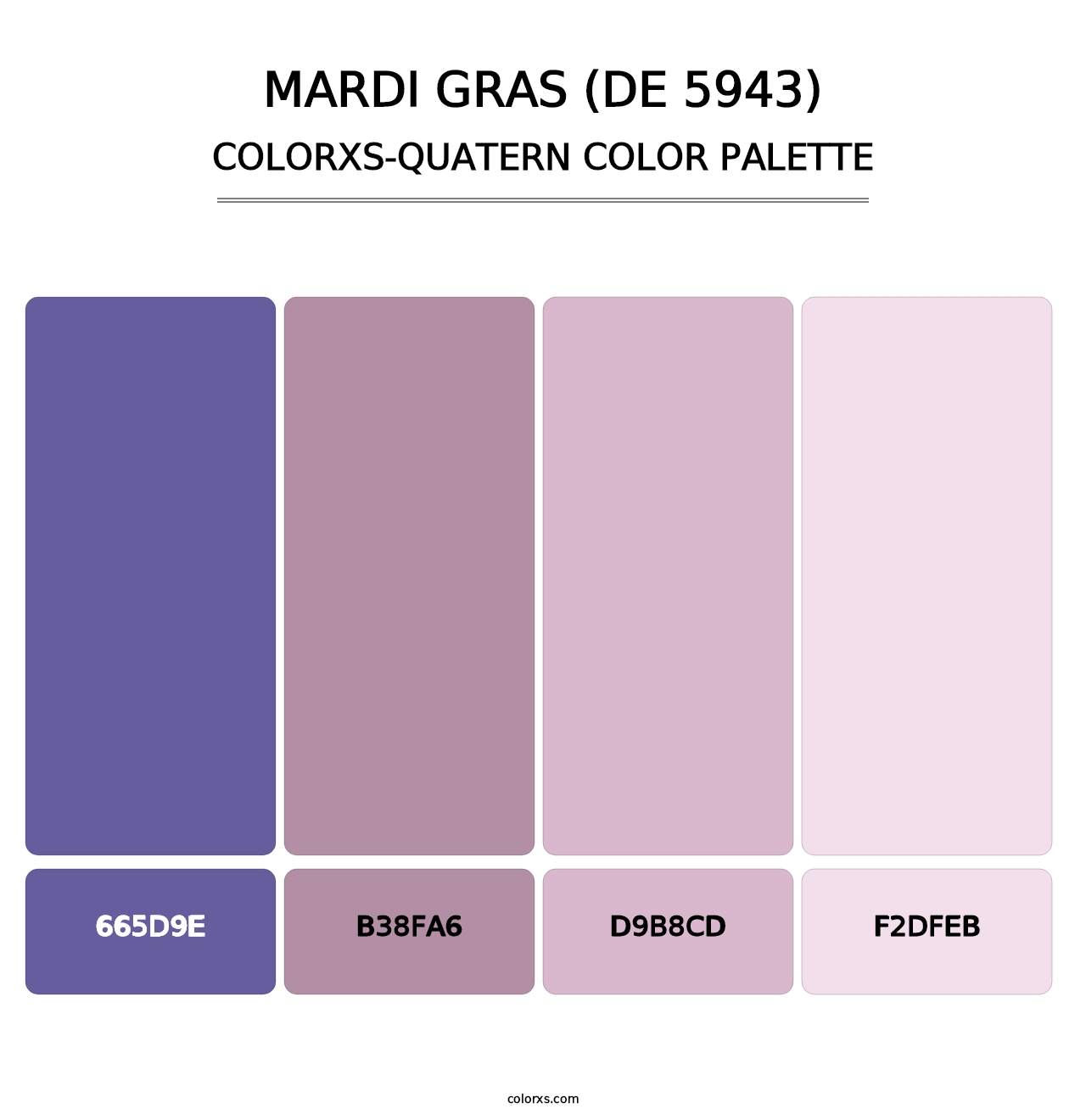 Mardi Gras (DE 5943) - Colorxs Quatern Palette