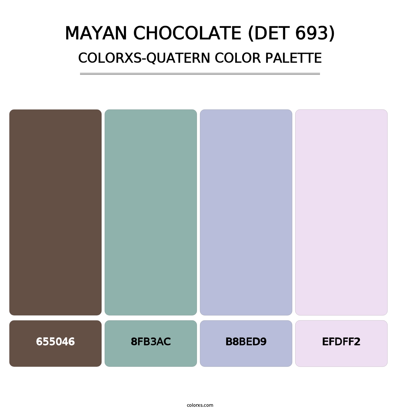 Mayan Chocolate (DET 693) - Colorxs Quatern Palette