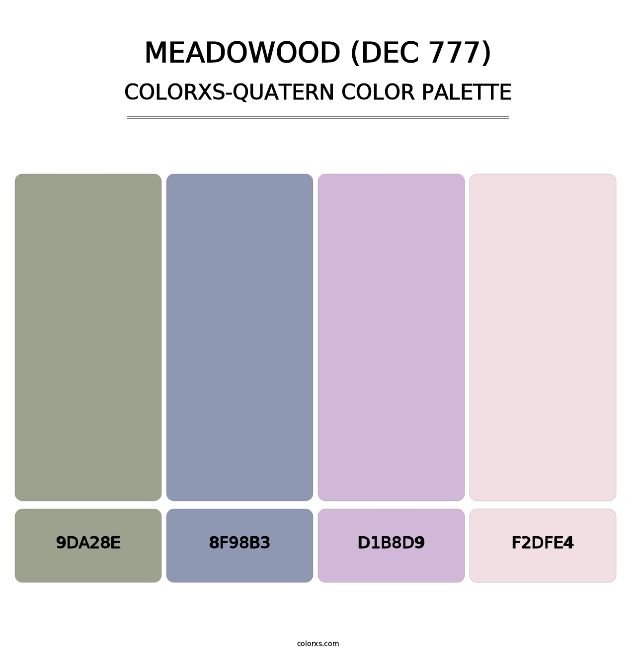 Meadowood (DEC 777) - Colorxs Quatern Palette