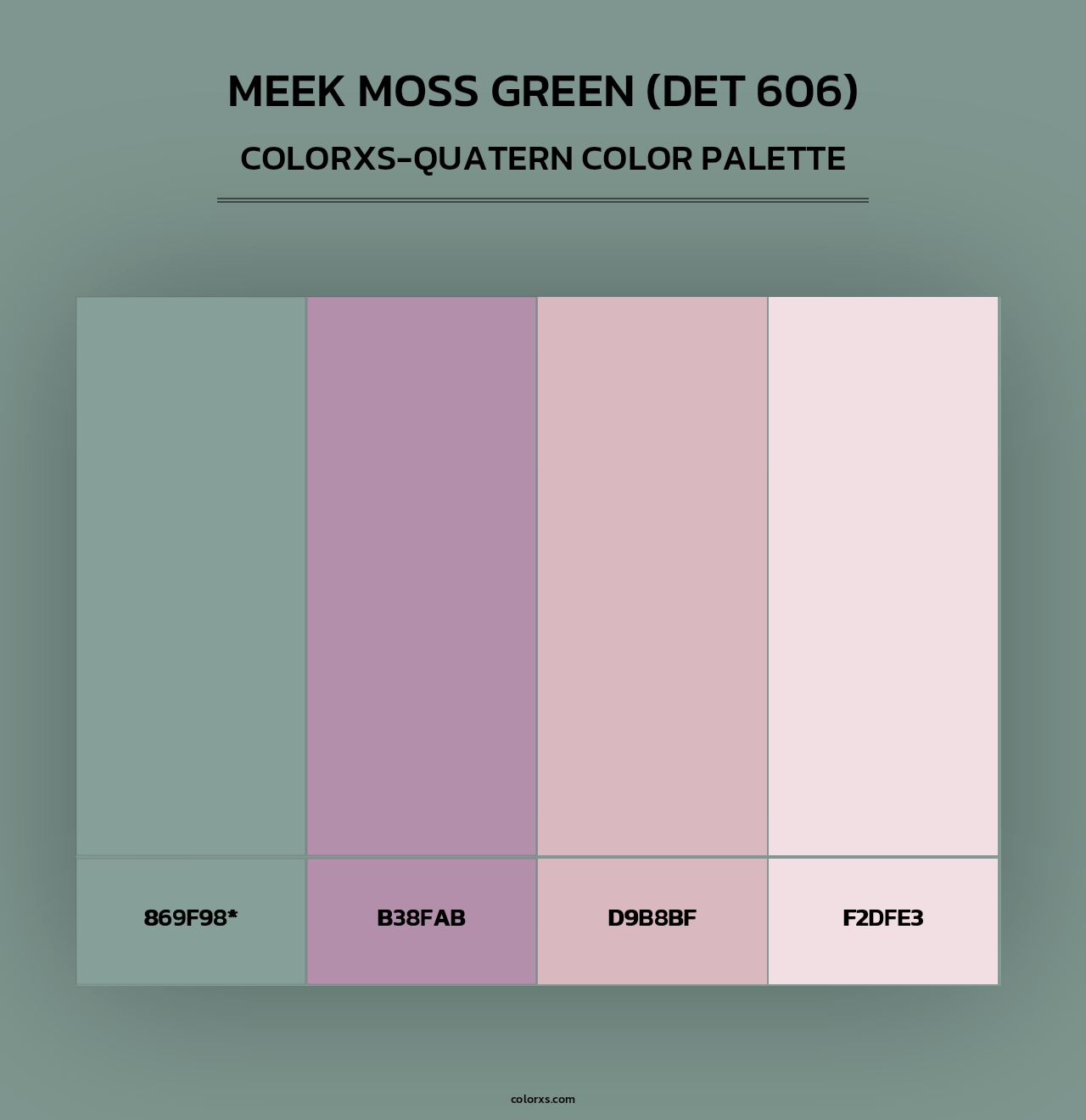 Meek Moss Green (DET 606) - Colorxs Quad Palette