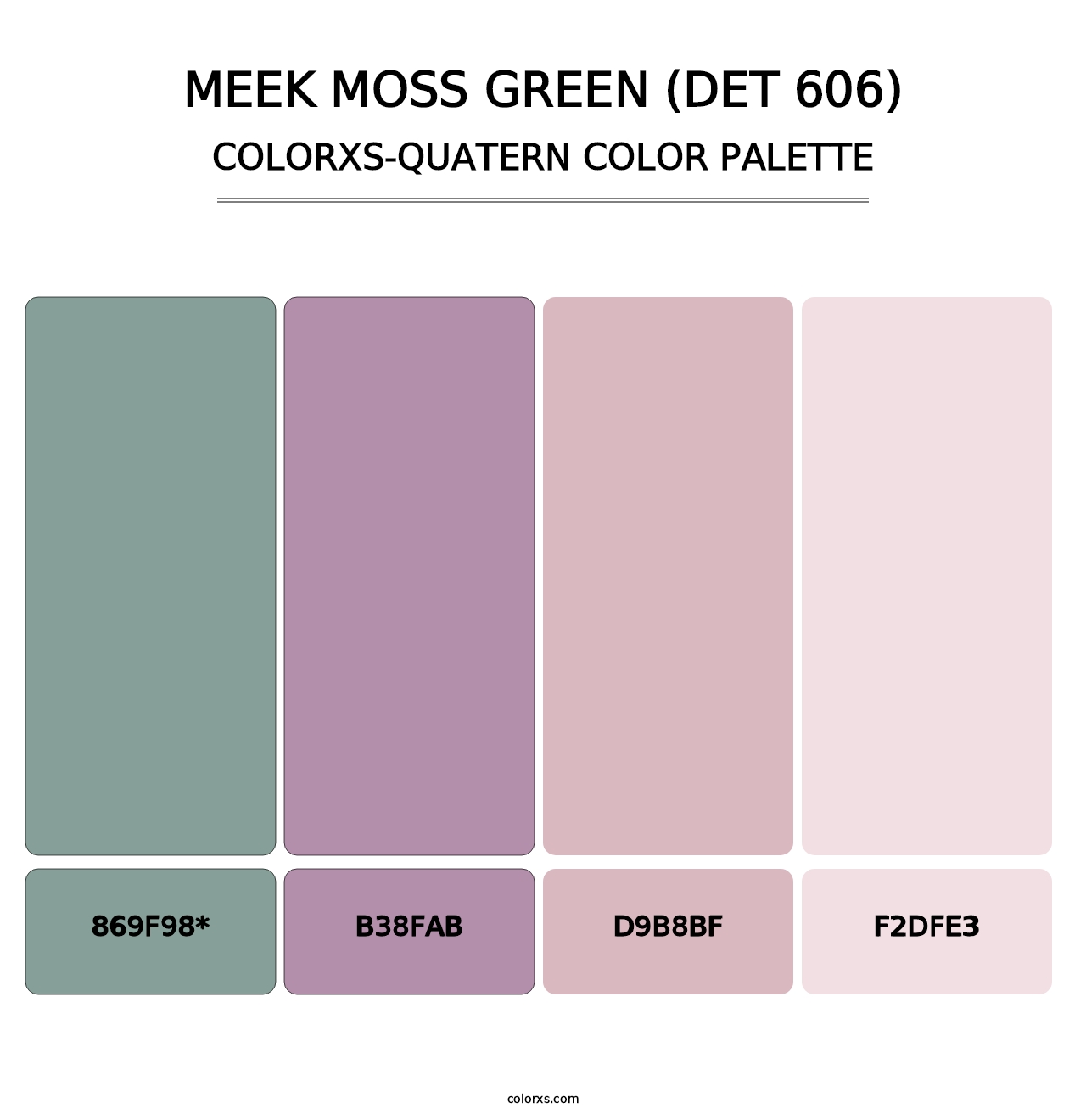 Meek Moss Green (DET 606) - Colorxs Quatern Palette