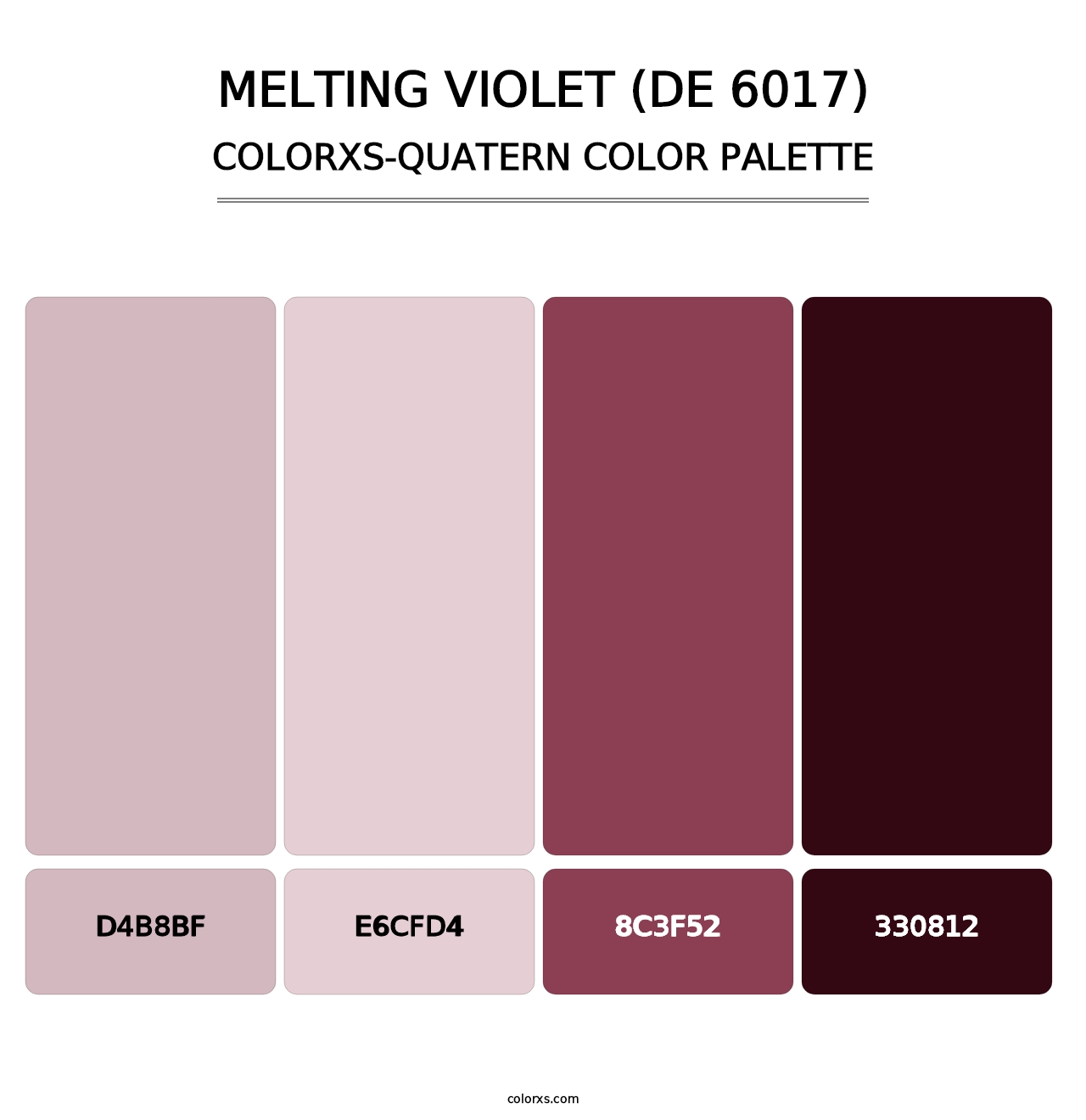 Melting Violet (DE 6017) - Colorxs Quatern Palette