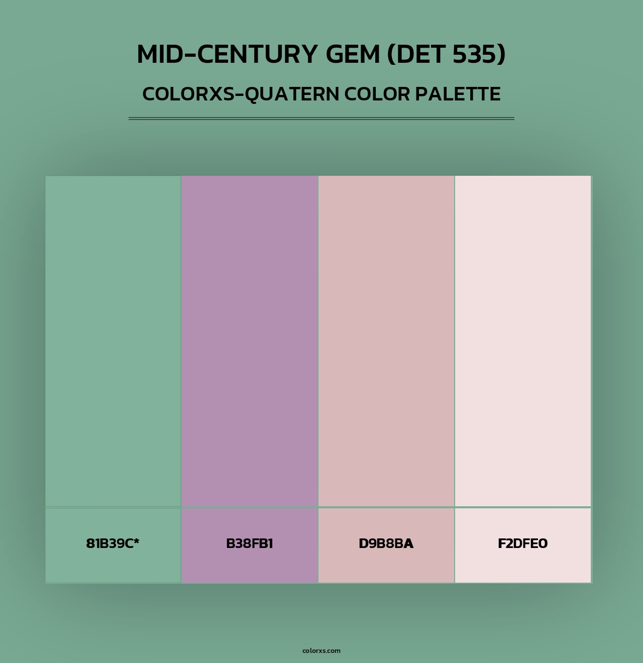 Mid-century Gem (DET 535) - Colorxs Quad Palette