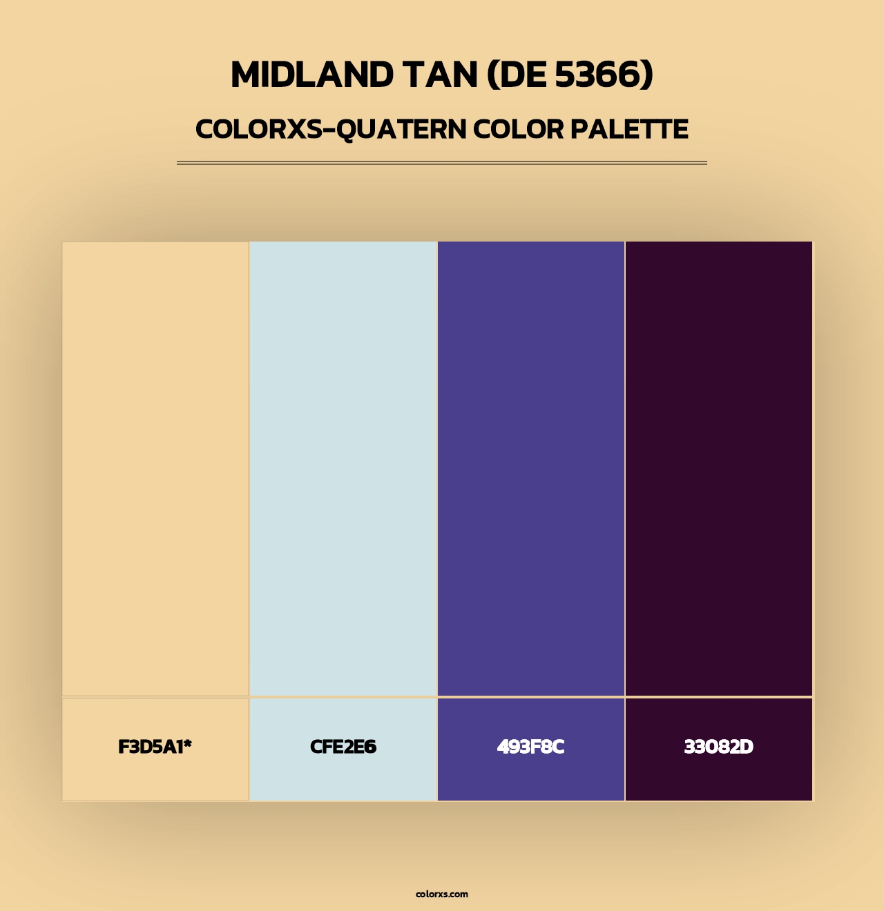 Midland Tan (DE 5366) - Colorxs Quad Palette