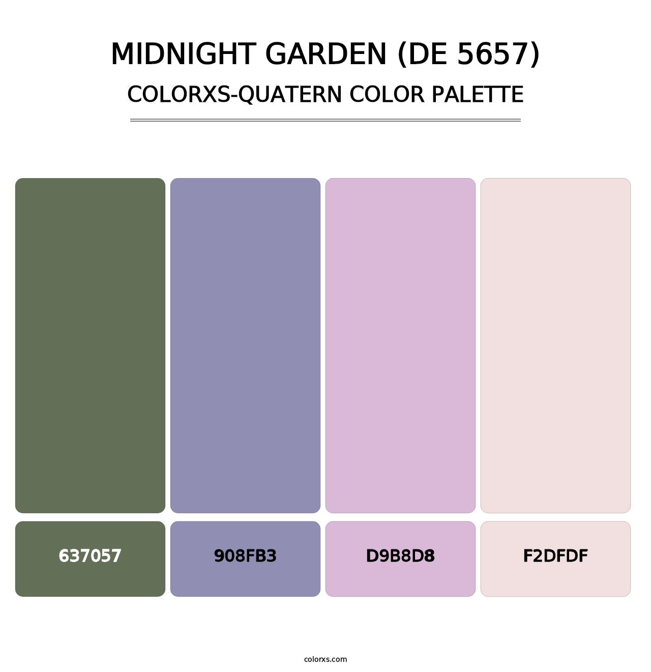 Midnight Garden (DE 5657) - Colorxs Quatern Palette
