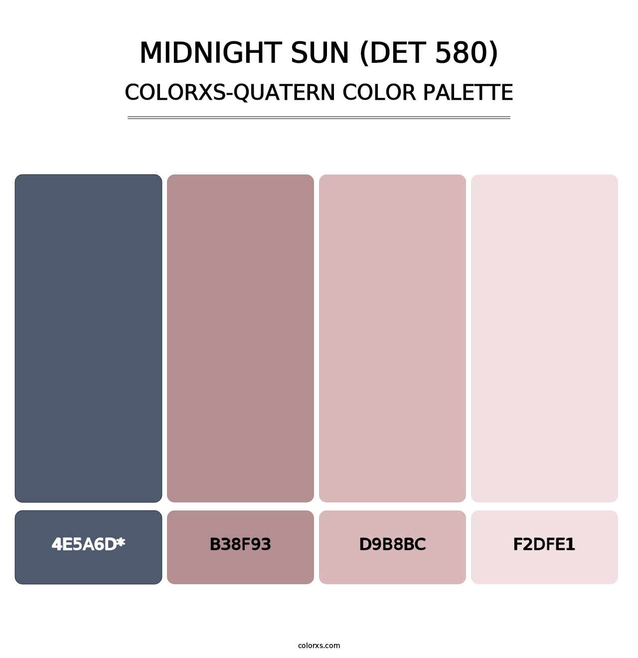 Midnight Sun (DET 580) - Colorxs Quatern Palette