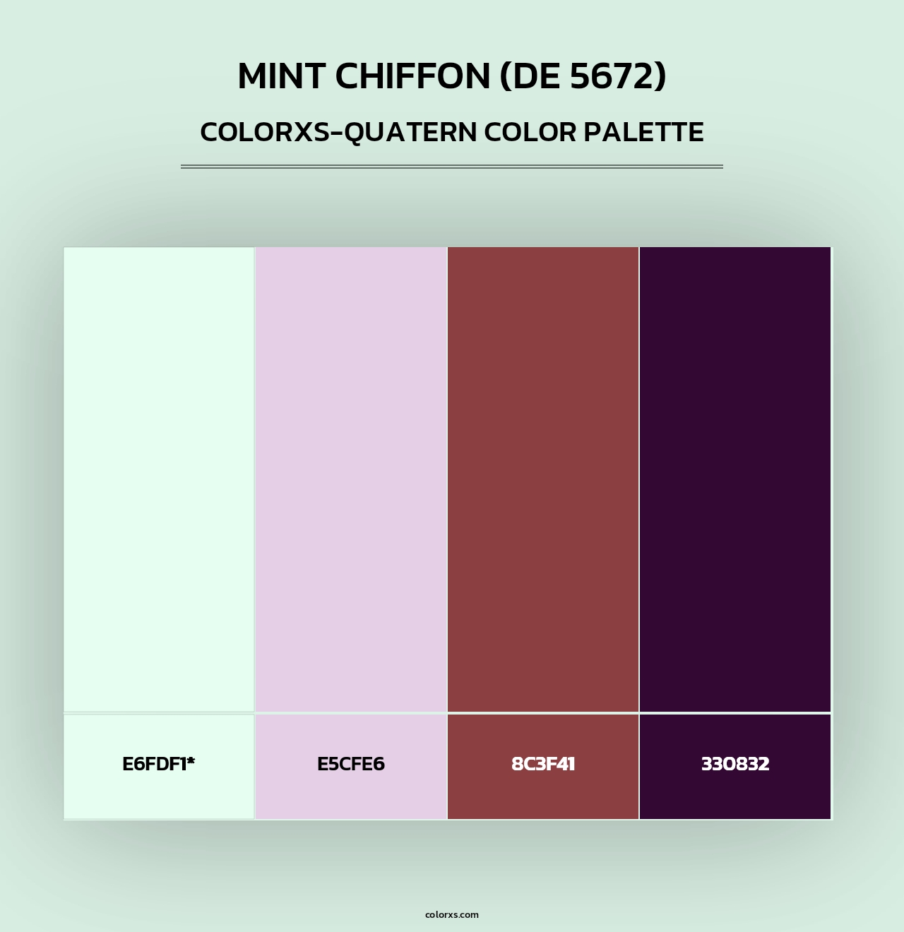 Mint Chiffon (DE 5672) - Colorxs Quad Palette