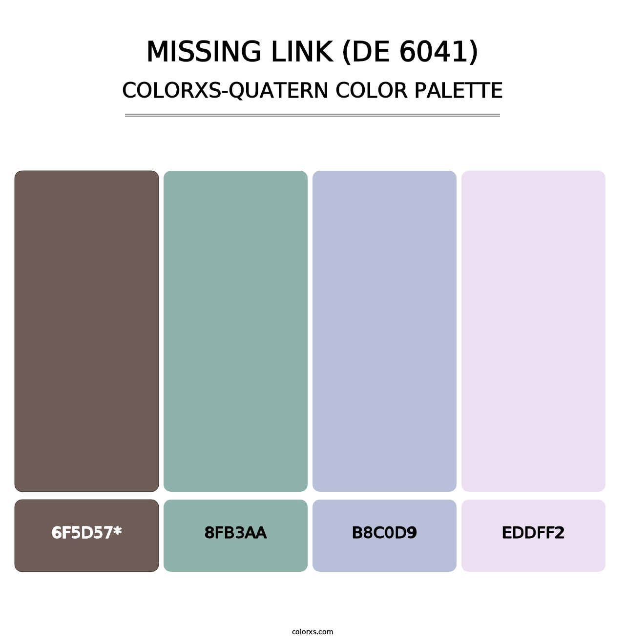 Missing Link (DE 6041) - Colorxs Quatern Palette