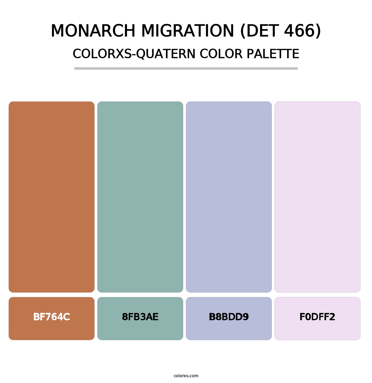 Monarch Migration (DET 466) - Colorxs Quatern Palette