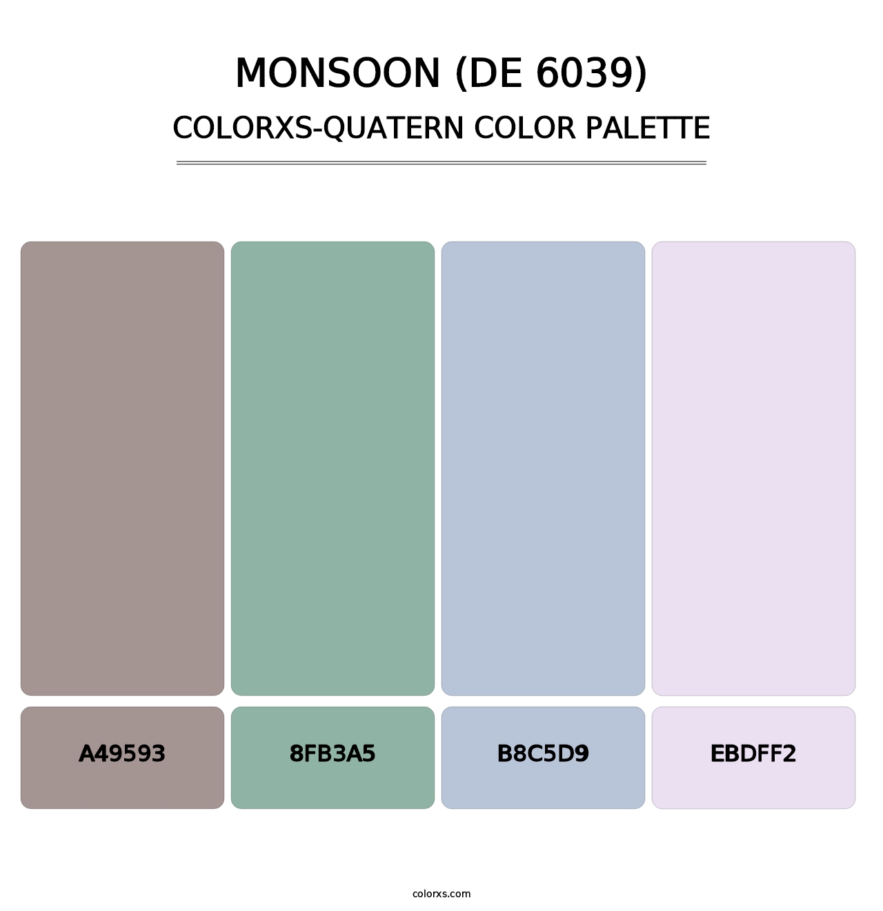 Monsoon (DE 6039) - Colorxs Quatern Palette
