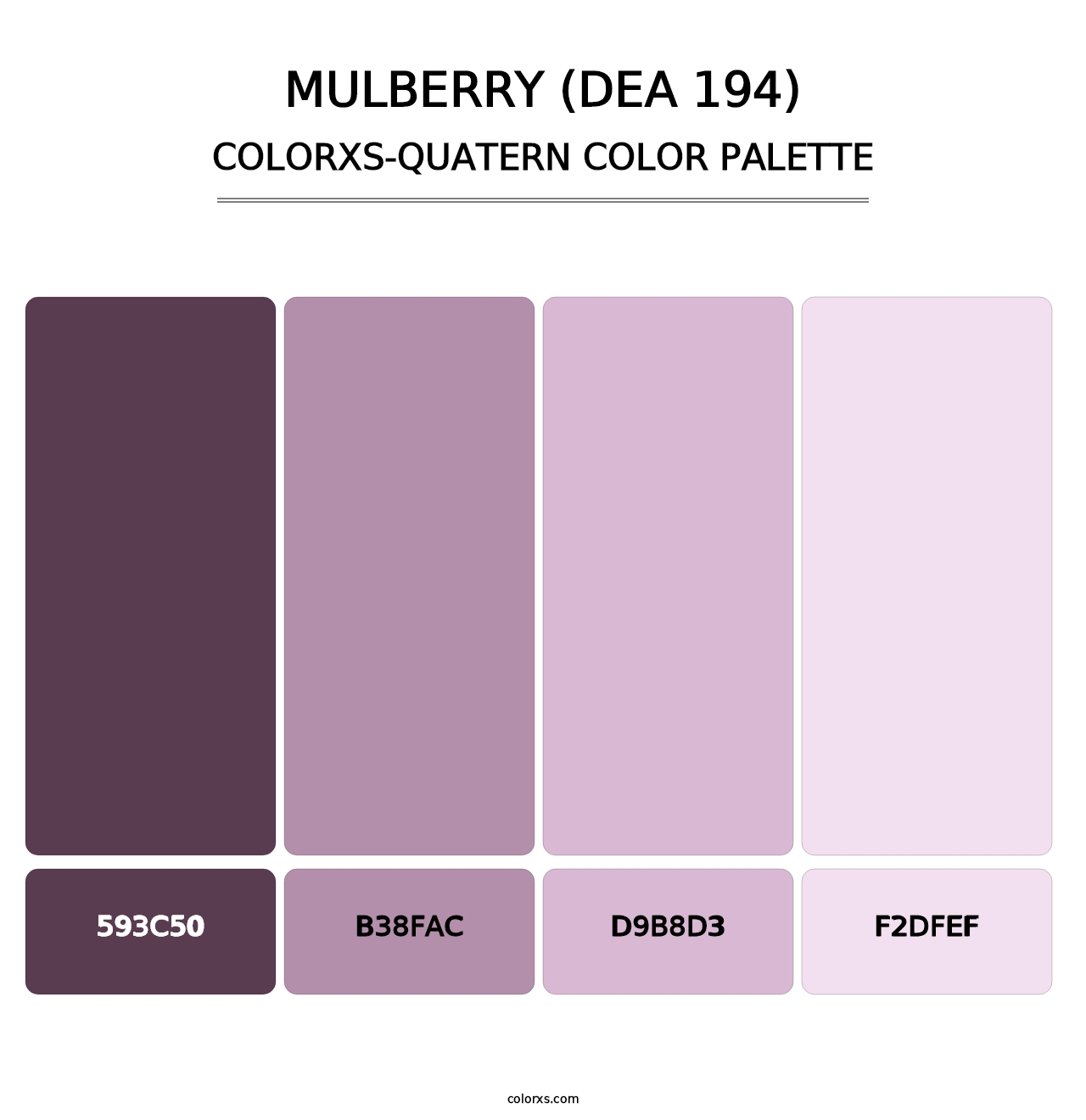 Mulberry (DEA 194) - Colorxs Quatern Palette