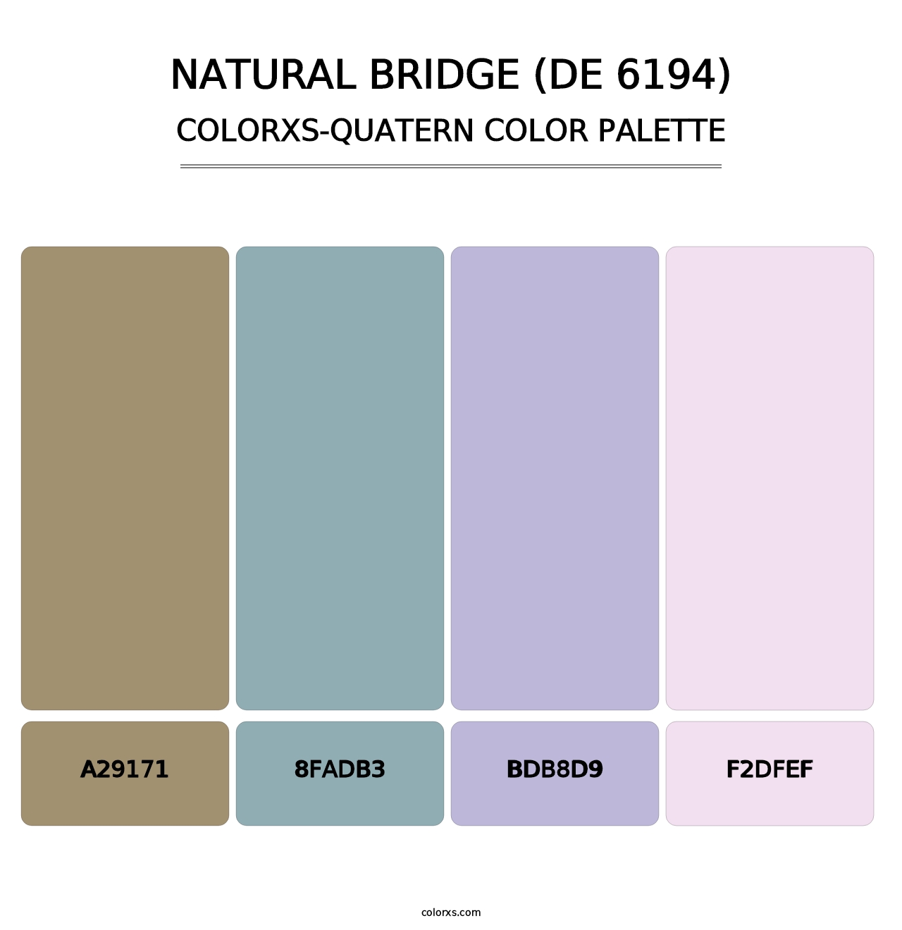 Natural Bridge (DE 6194) - Colorxs Quatern Palette