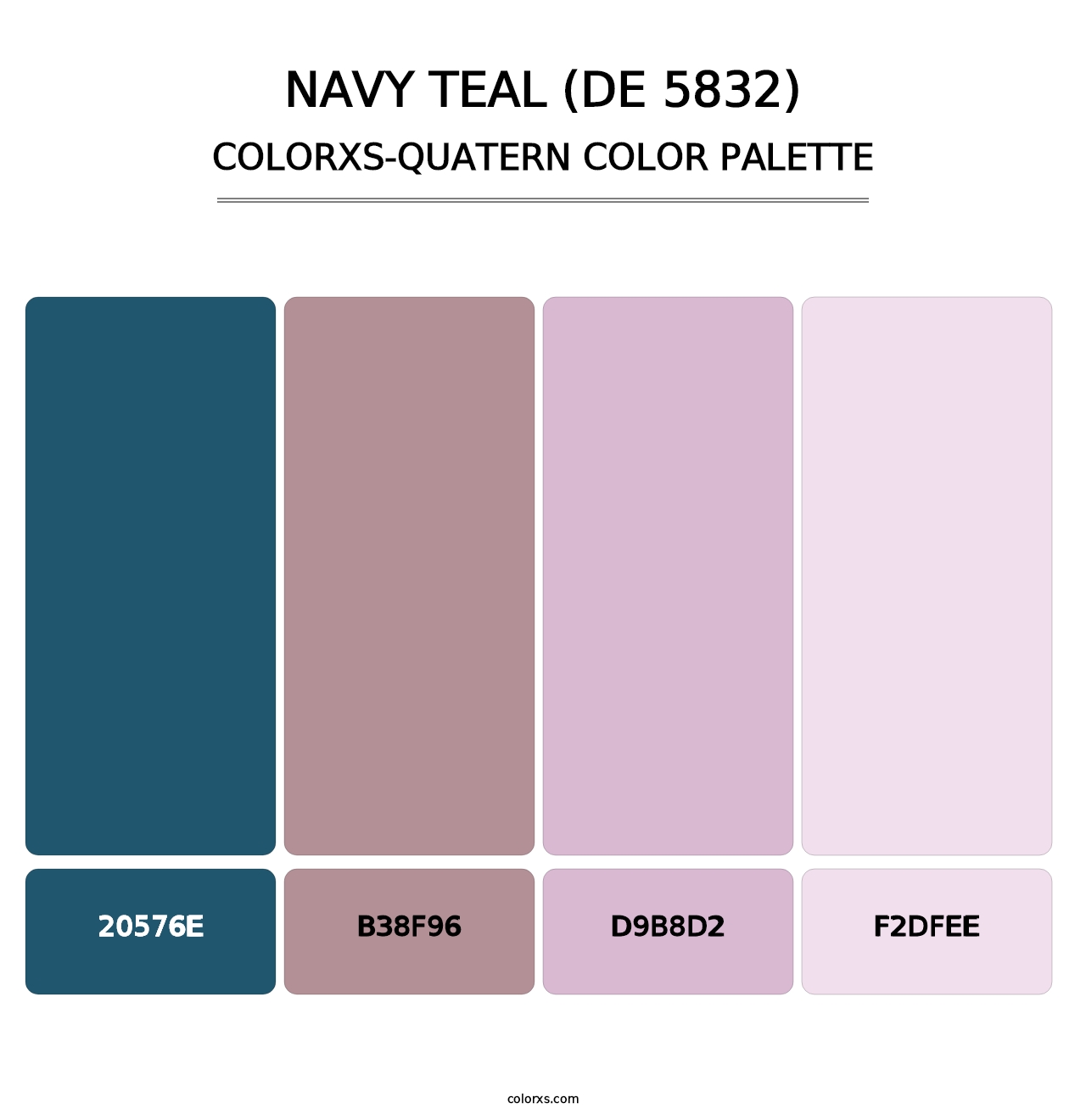 Navy Teal (DE 5832) - Colorxs Quatern Palette