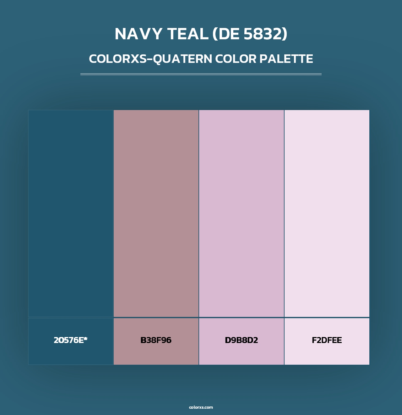 Navy Teal (DE 5832) - Colorxs Quad Palette