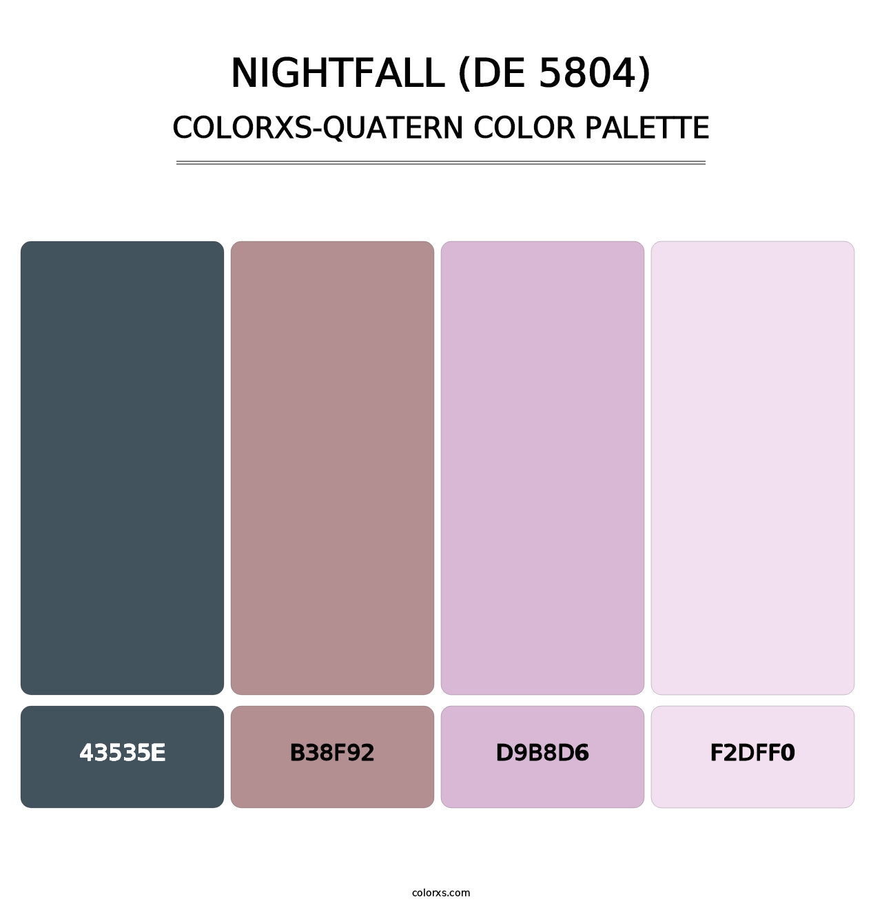 Nightfall (DE 5804) - Colorxs Quatern Palette