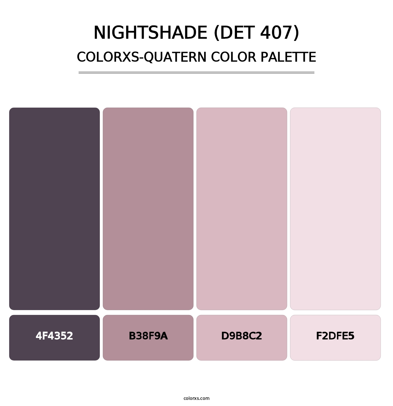 Nightshade (DET 407) - Colorxs Quatern Palette