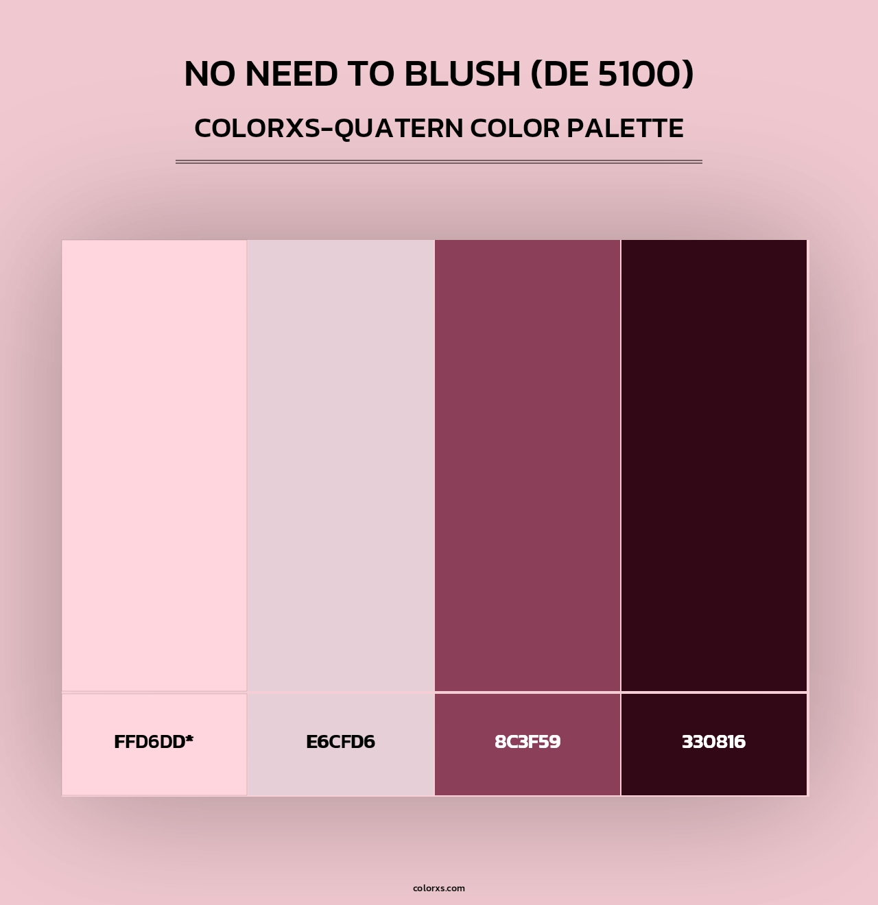 No Need to Blush (DE 5100) - Colorxs Quad Palette