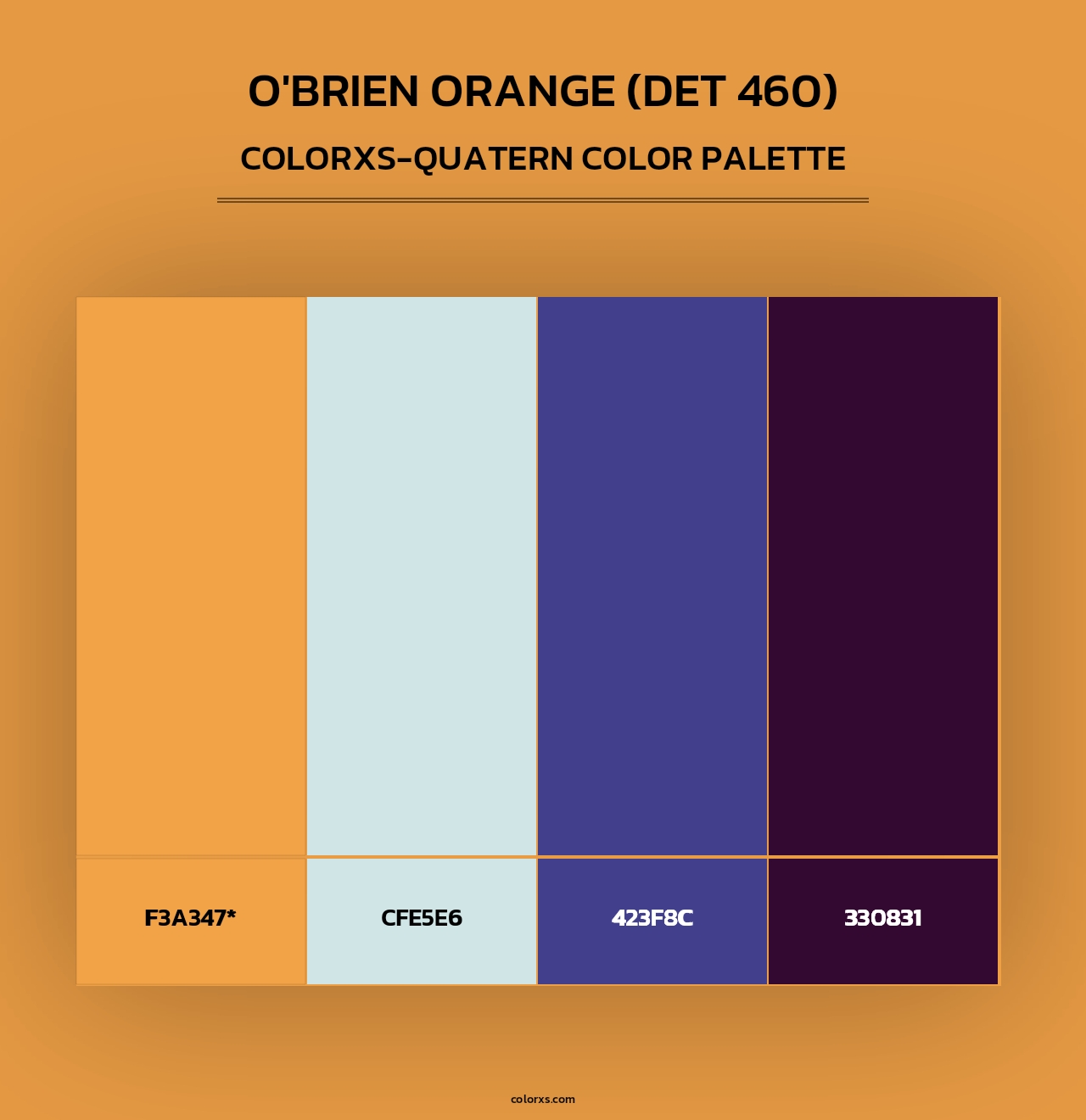 O'Brien Orange (DET 460) - Colorxs Quad Palette