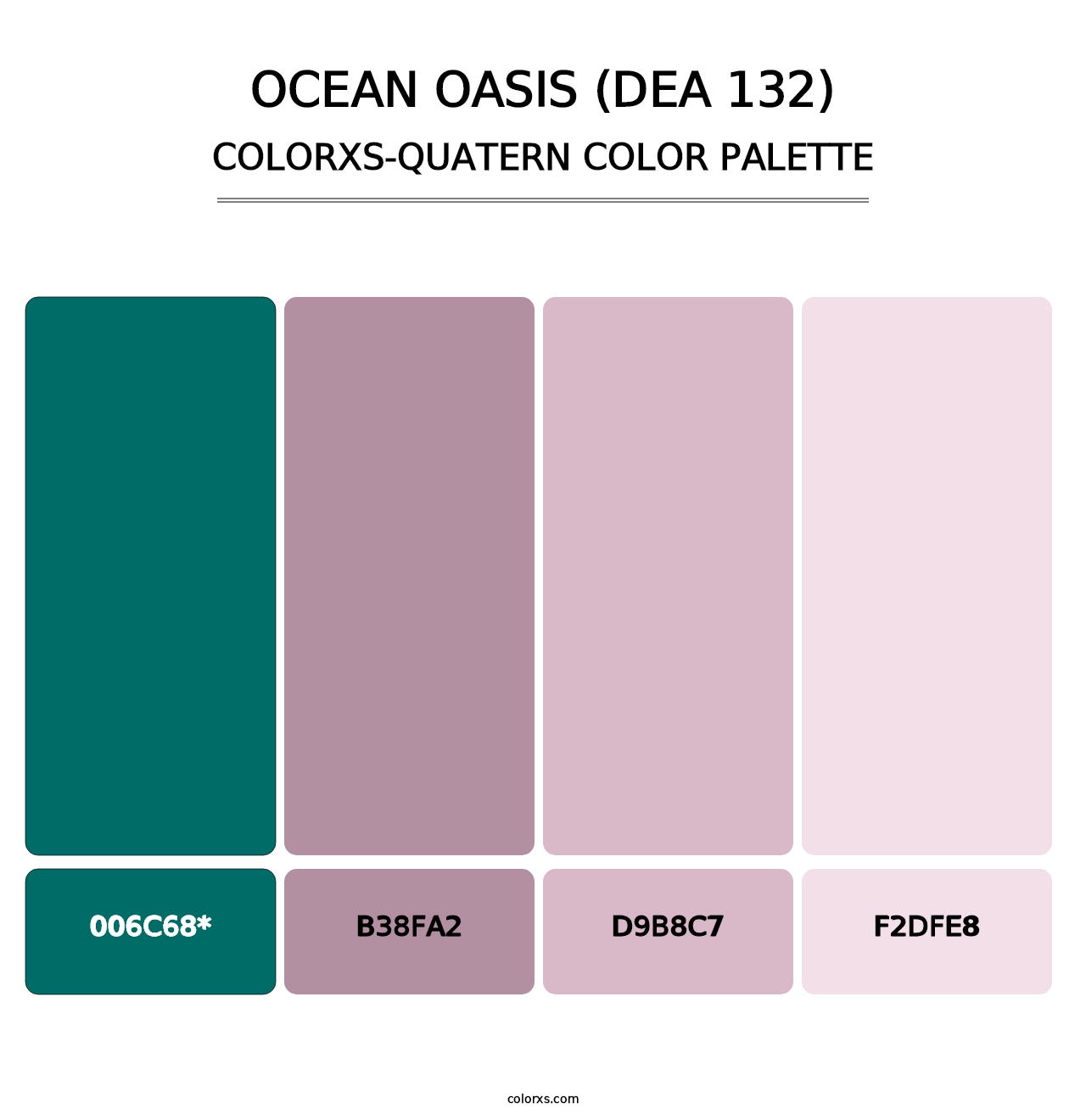 Ocean Oasis (DEA 132) - Colorxs Quatern Palette