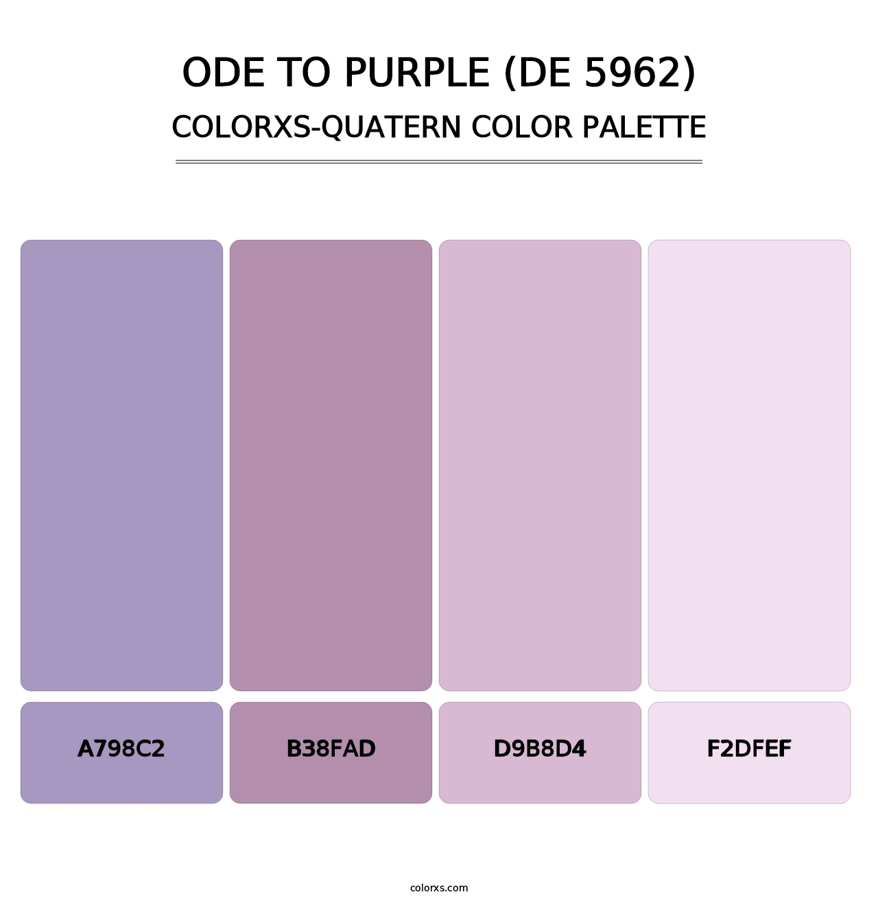 Ode to Purple (DE 5962) - Colorxs Quatern Palette