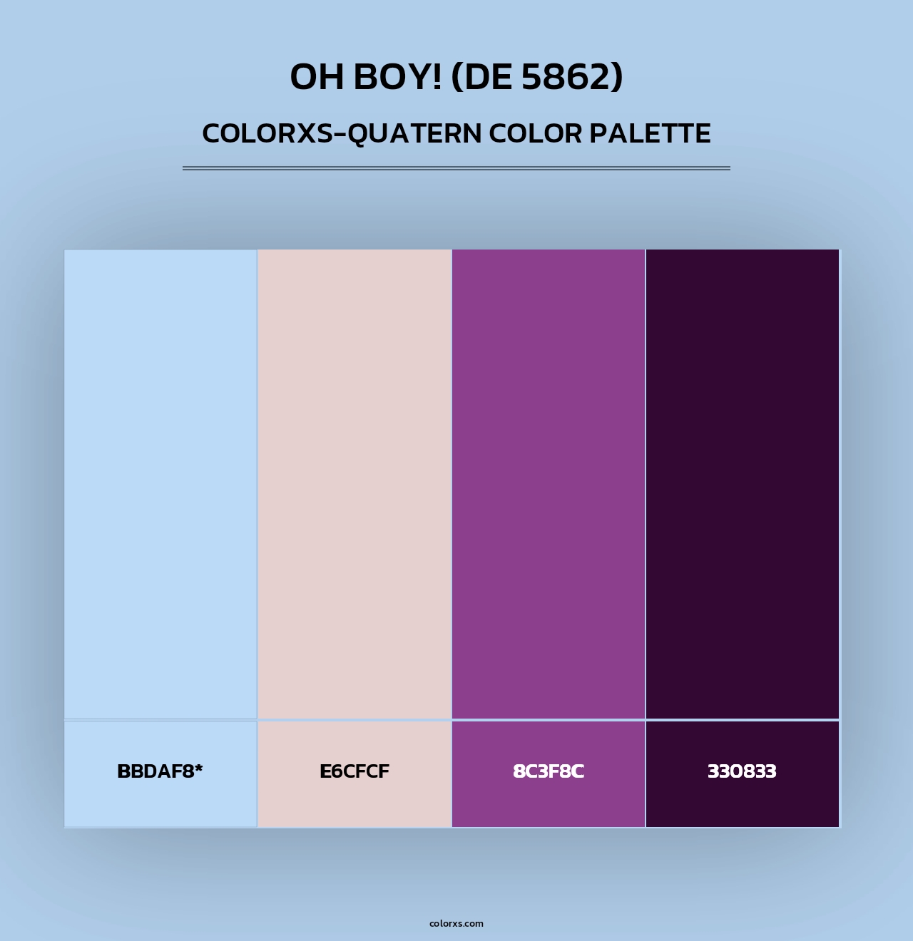 Oh Boy! (DE 5862) - Colorxs Quad Palette