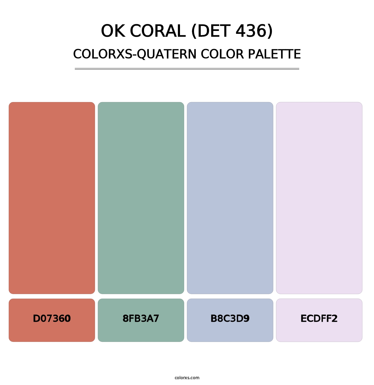 OK Coral (DET 436) - Colorxs Quatern Palette