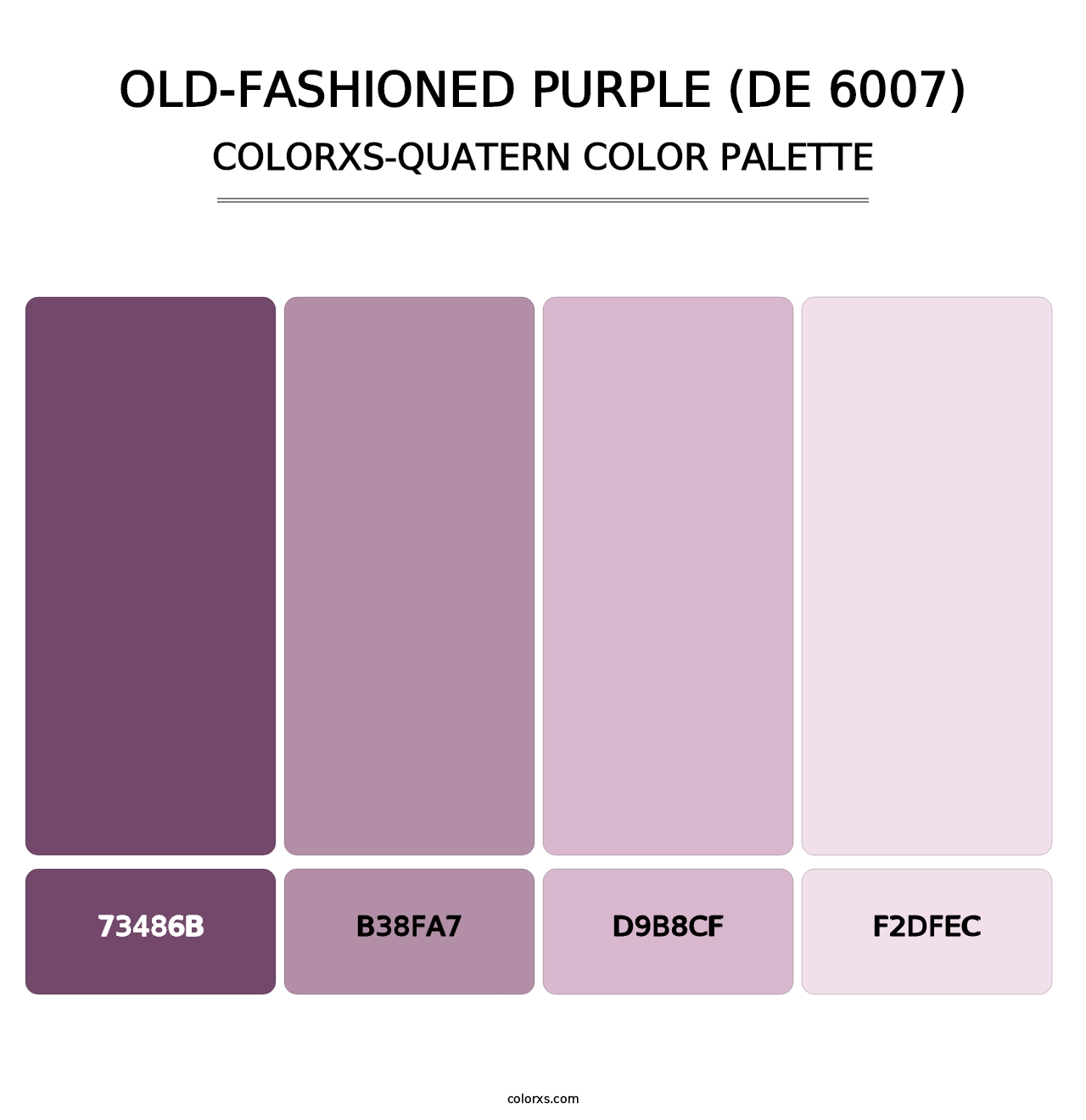 Old-Fashioned Purple (DE 6007) - Colorxs Quatern Palette