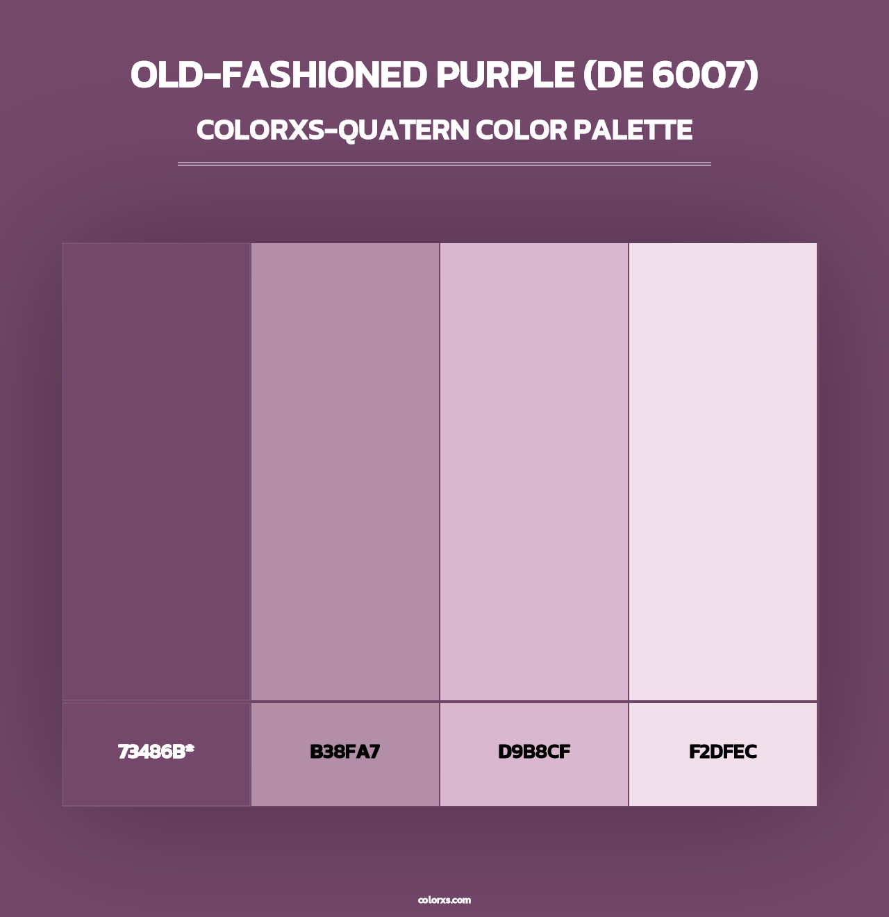Old-Fashioned Purple (DE 6007) - Colorxs Quad Palette