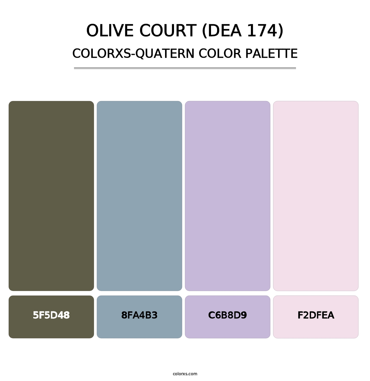 Olive Court (DEA 174) - Colorxs Quatern Palette