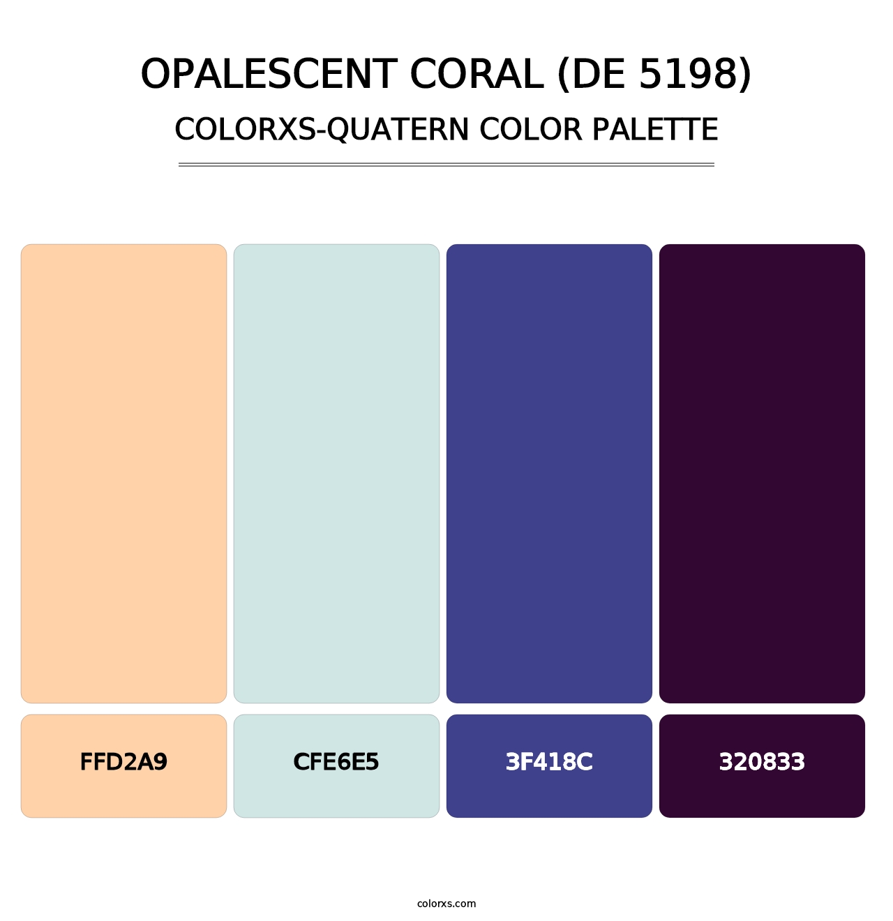 Opalescent Coral (DE 5198) - Colorxs Quatern Palette