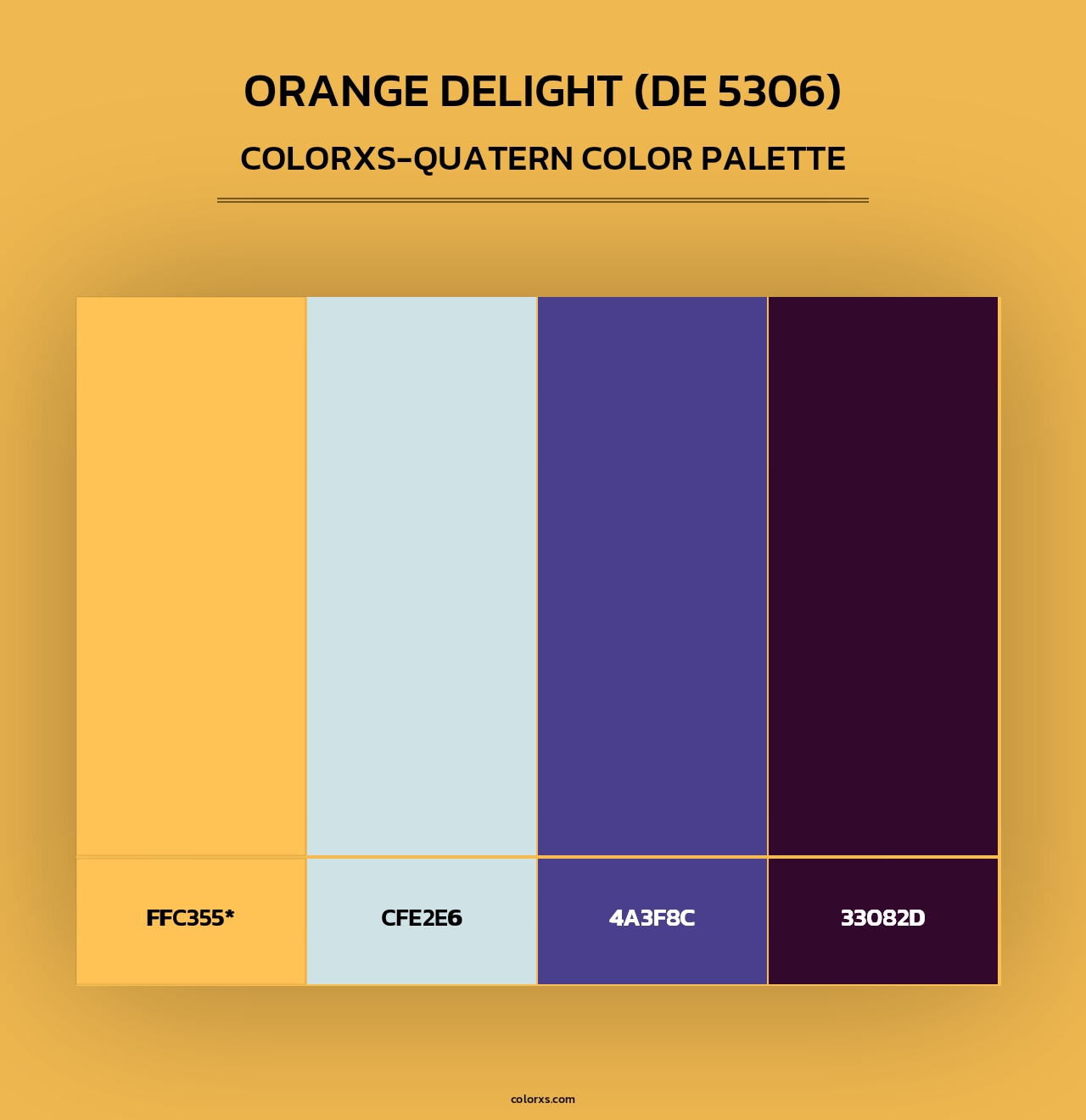 Orange Delight (DE 5306) - Colorxs Quad Palette